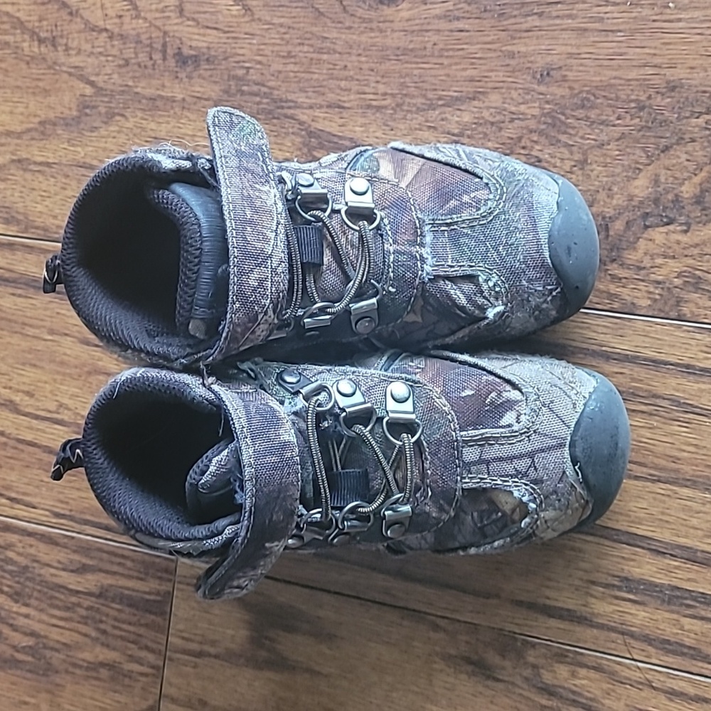 Camo hiking boots